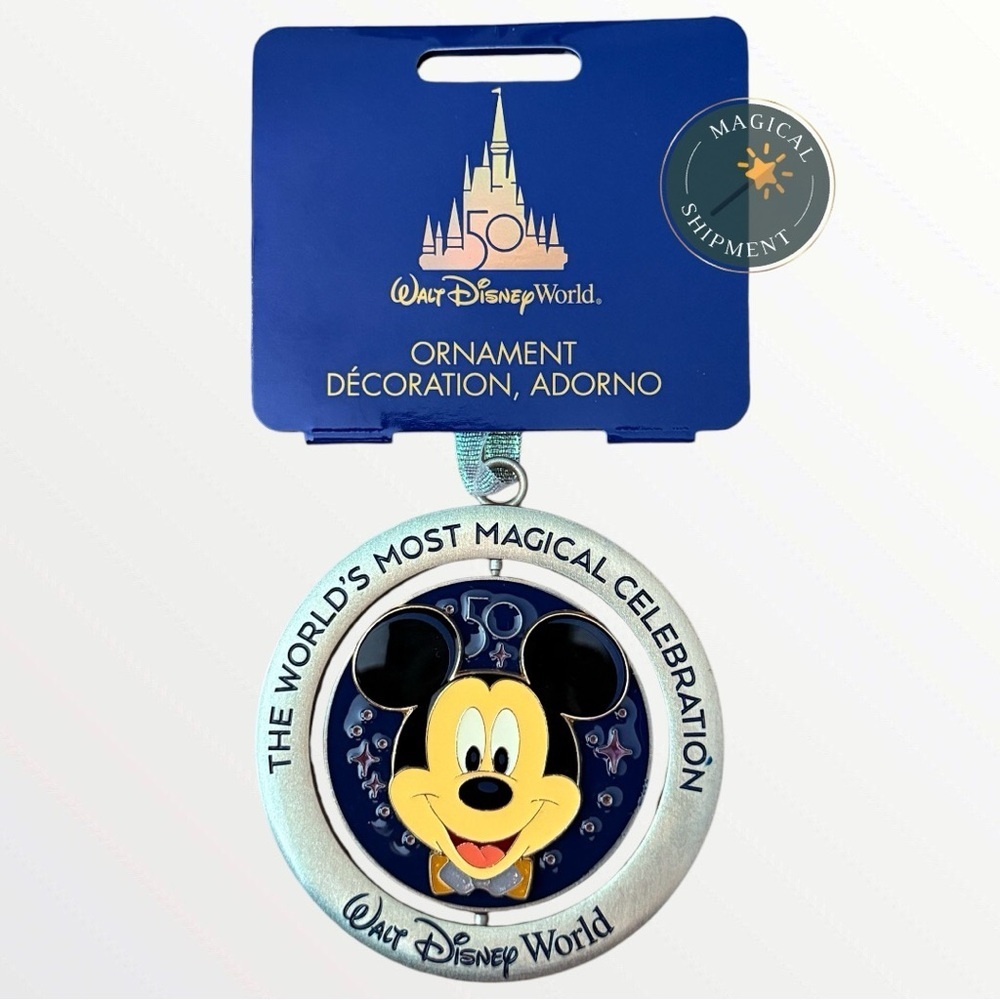 Disney Parks - Walt Disney World 50th Anniversary Mickey Spinner Ornament